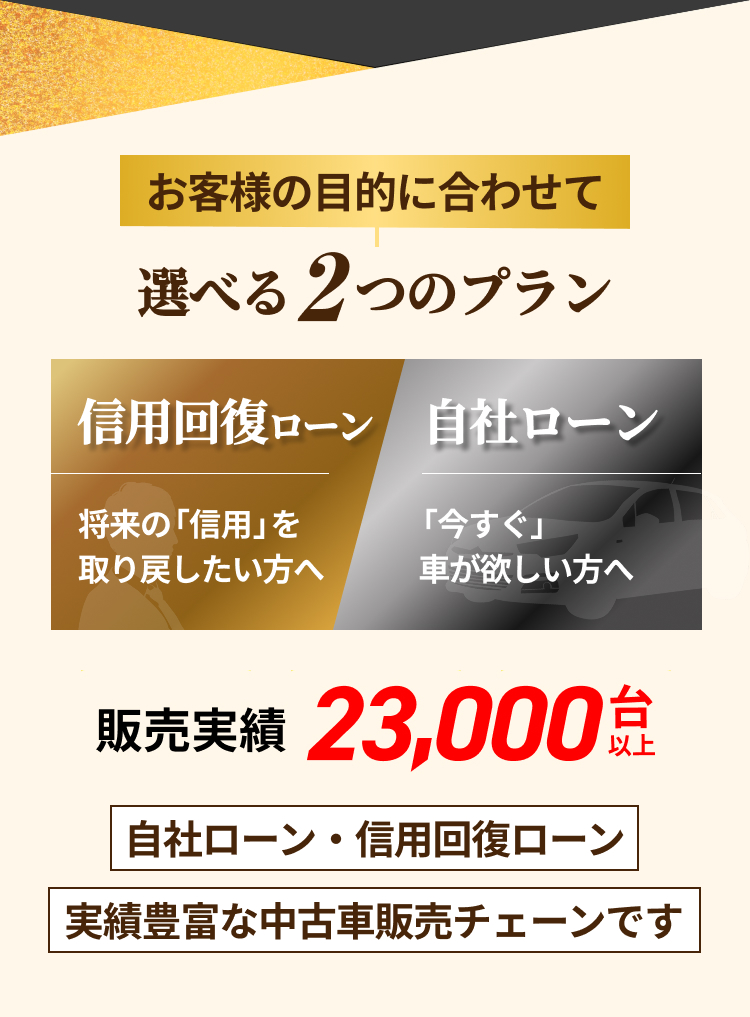 お客様の目的に合わせて選べる2つのプラン